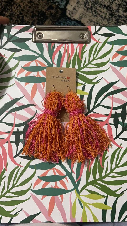 Pink & Orange Sassy Tassels