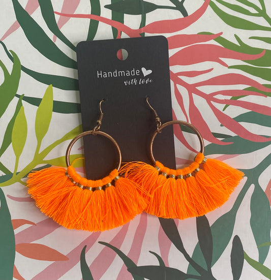 Orange Fan Tassels