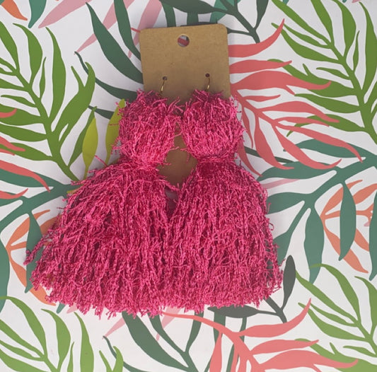 Hot Pink Sassy Tassels