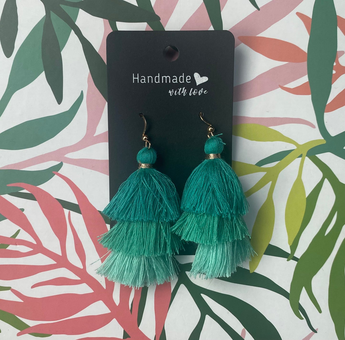 Green Tiered Tassels