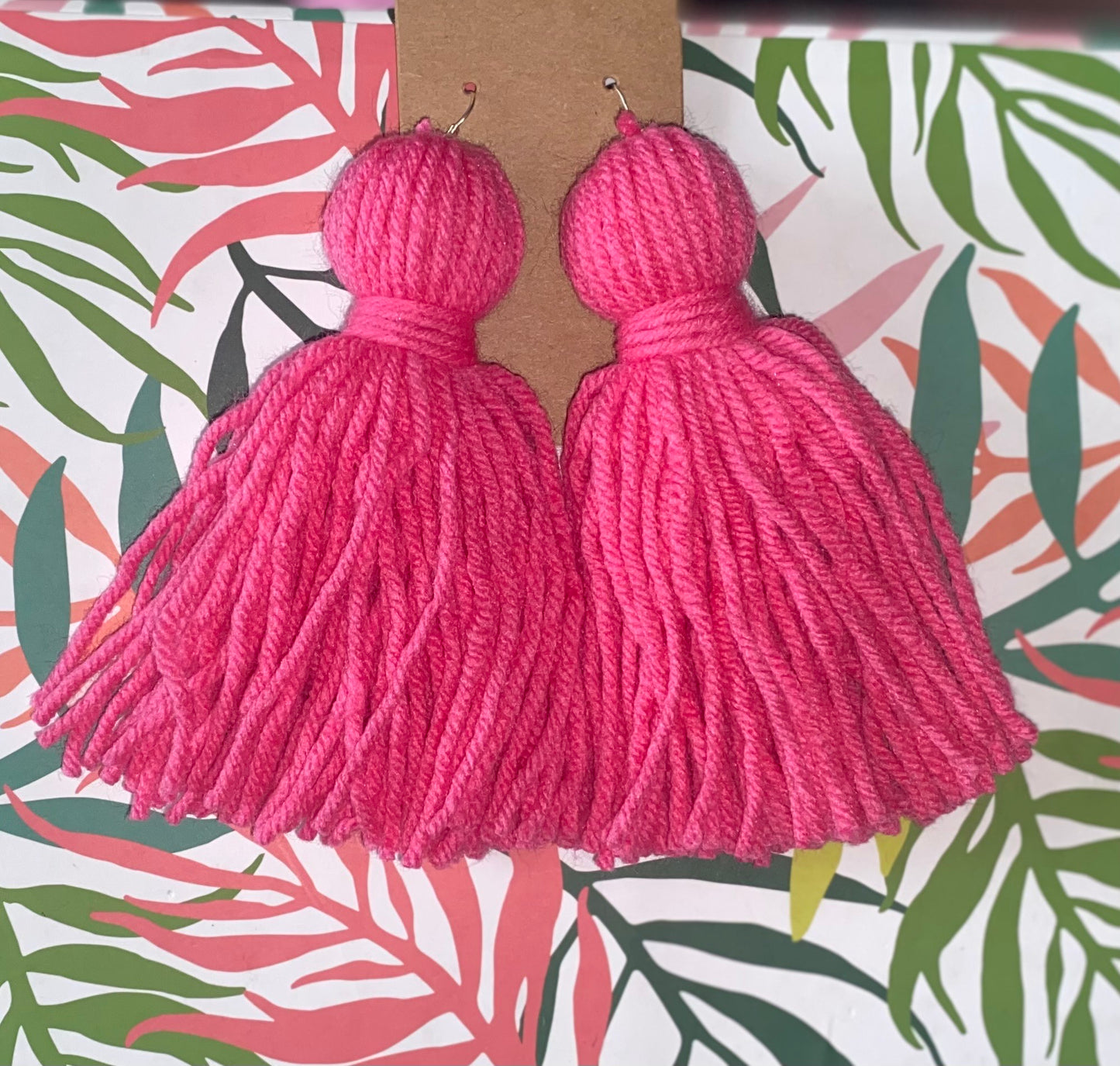 Black Single Color Tassel Earrings