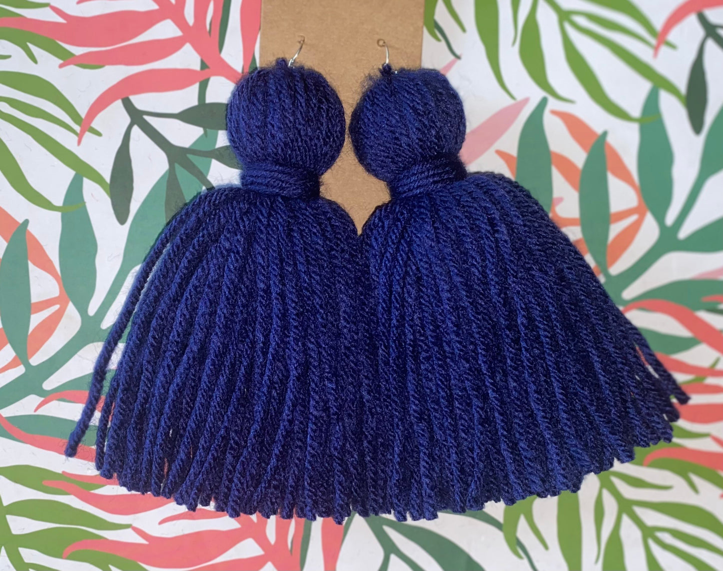 Black Single Color Tassel Earrings